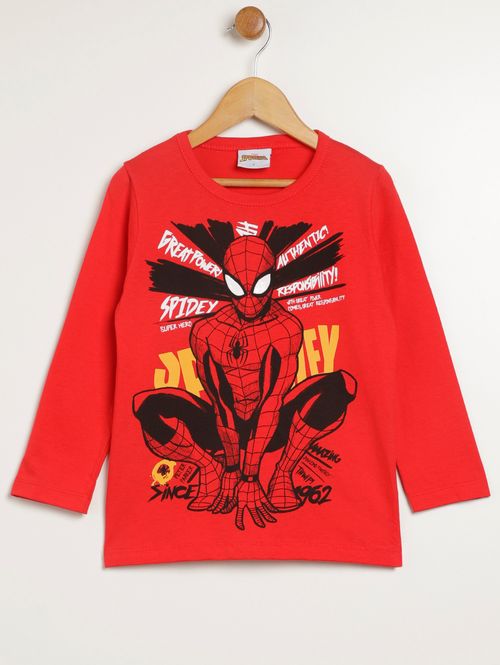 Camiseta Homem Aranha Infantil Para Menino - VERMELHO