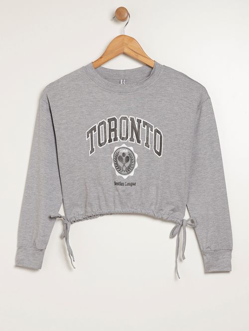 Blusa Manga Longa Juvenil Para Menina - MESCLA