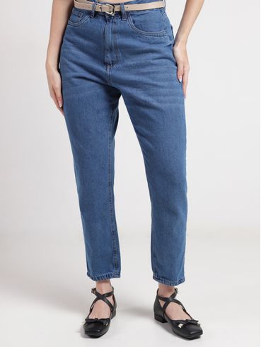 Calça Jeans Mom Feminina AZUL