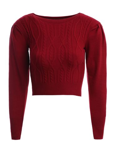 Blusa Tricot Manga Bufante Feminina VERMELHO