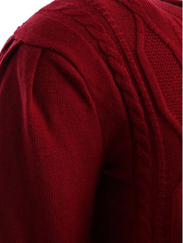 Blusa Tricot Manga Bufante Feminina VERMELHO