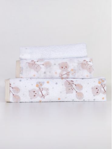 Jogo De Banho Infantil Para Bebê - BEGE