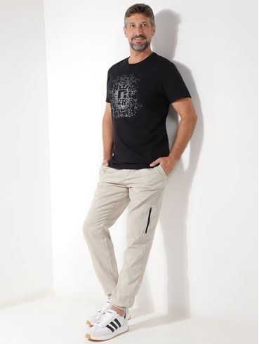 Camiseta Manga Curta Masculina PRETO