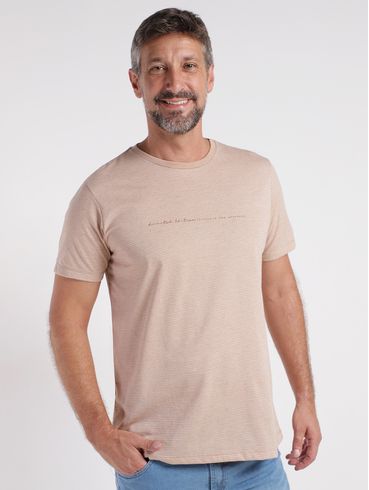 Camiseta Manga Curta Masculina BEGE