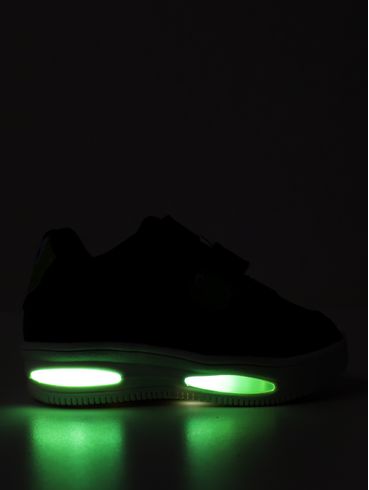 Tênis Dino Led Infantil Para Menino - PRETO/VERDE