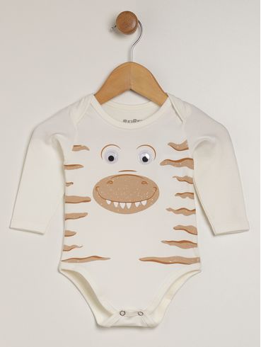 Body Infantil Para Bebê - OFF WHITE