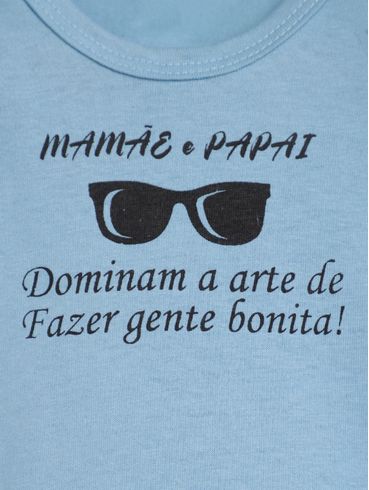 Body Infantil Para Bebê - Azul Claro