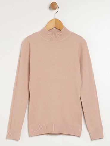 Blusão Tricot Juvenil Para Menina - BEGE
