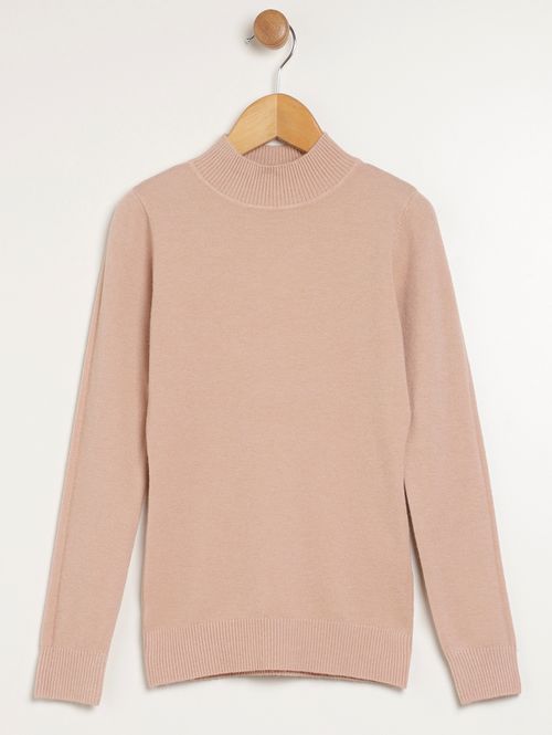 Blusão Tricot Juvenil Para Menina - BEGE