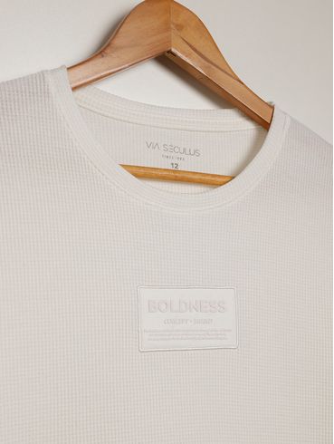 Camiseta Manga Longa Juvenil Para Menino - OFF WHITE