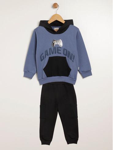 Conjunto Longo Infantil Para Menino - AZUL