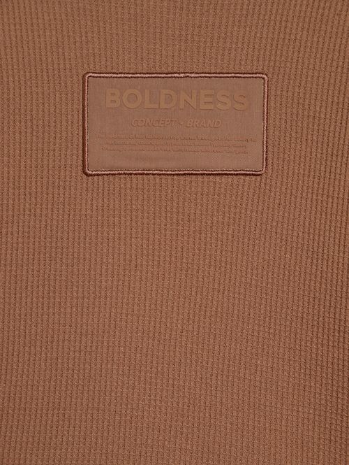 Camiseta Manga Longa Infantil Para Menino - CAQUI