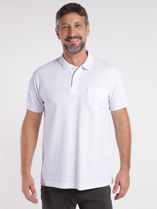 Polo Manga Curta Vilejack Masculina BRANCO