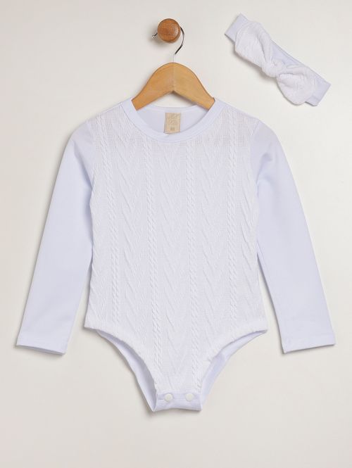 Body Infantil Para Menina - BRANCO