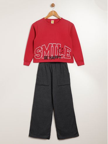 Conjunto Longo Juvenil Para Menina - PINK