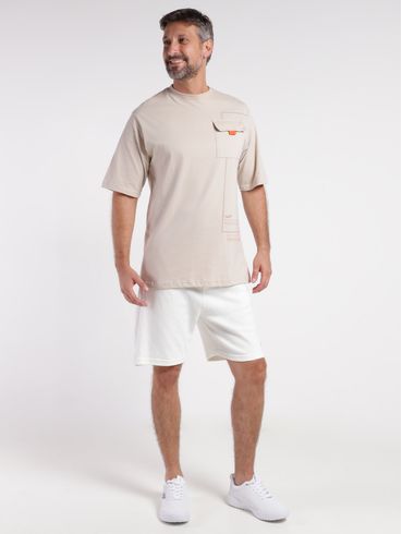Bermuda Malha Masculina OFF WHITE