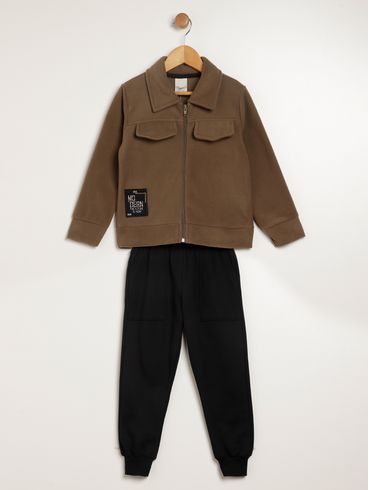 Conjunto Longo Infantil Para Menino - MARROM