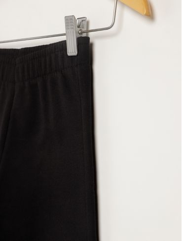Calça Moletom Reta Infantil Para Menina - PRETO