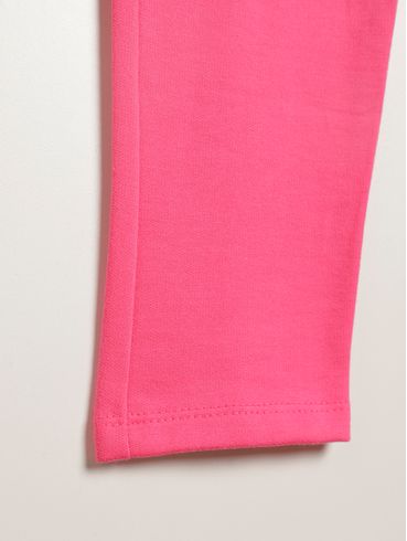Calça Moletom Reta Infantil Para Menina - PINK