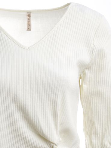 Blusa Manga 3/4 Feminina OFF WHITE