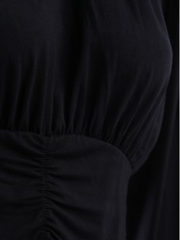 Blusa Cropped Manga Longa Feminina PRETO