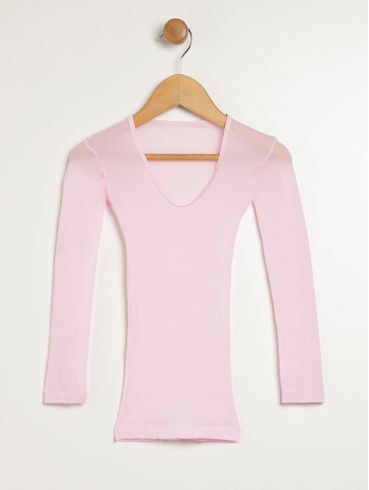 Blusa Segunda Pele Juvenil Para Menina - ROSA