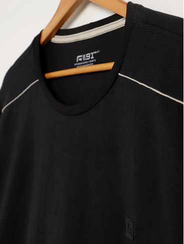 Camiseta Manga Longa Plus Size Masculina PRETO