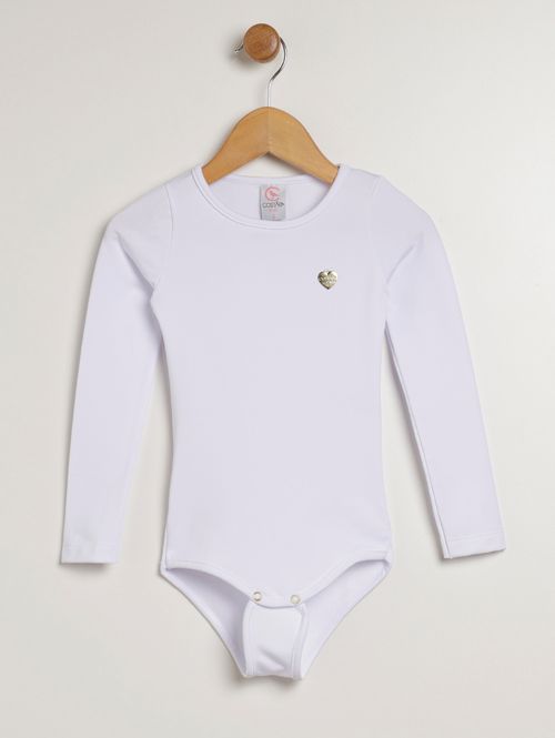 Body Térmico Infantil Para Menina - BRANCO