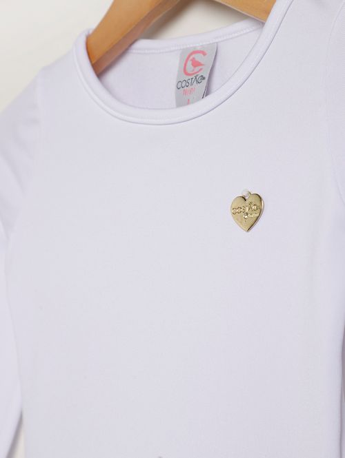 Body Térmico Infantil Para Menina - BRANCO