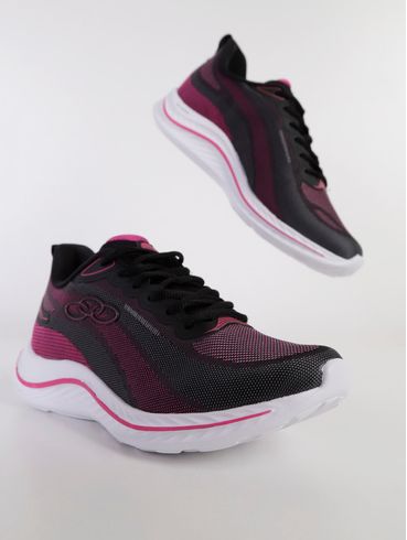 Tênis Esportivo Olympikus Apolis Feminino Preto/Rosa
