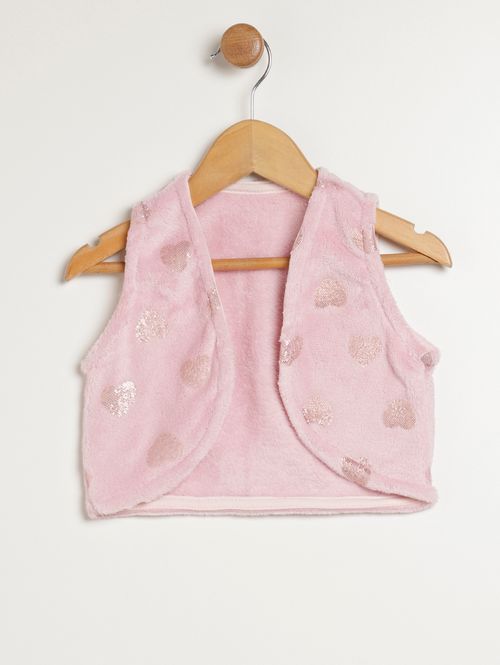 Colete Fleece Infantil Para Menina - ROSA