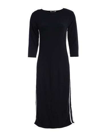 Vestido Midi Manga 3/4 Autentique Feminino PRETO/PRETO/BRANCO