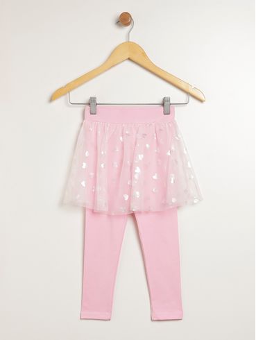 Calça Legging Infantil Para Menina - ROSA