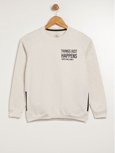 Moletom Juvenil Para Menino - OFF WHITE