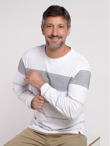 Camiseta Manga Longa Masculina BRANCO