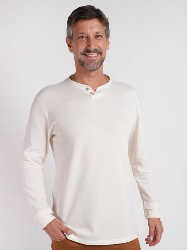Camiseta Manga Longa Masculina NATURAL