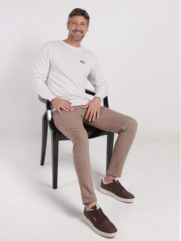 Camiseta Manga Longa Vels Masculina NATURAL