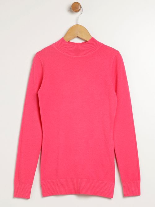 Blusão Tricot Juvenil Para Menina - ROSA