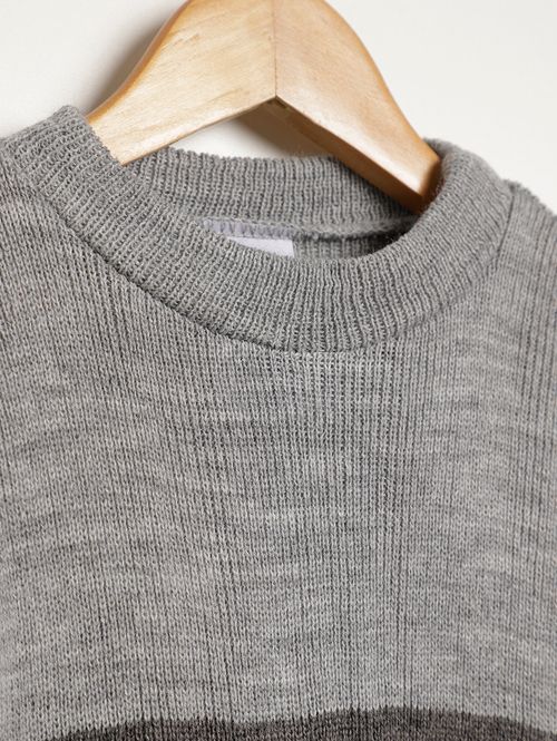 Blusão Tricot Manga Longa Infantil Para Menino - MESCLA