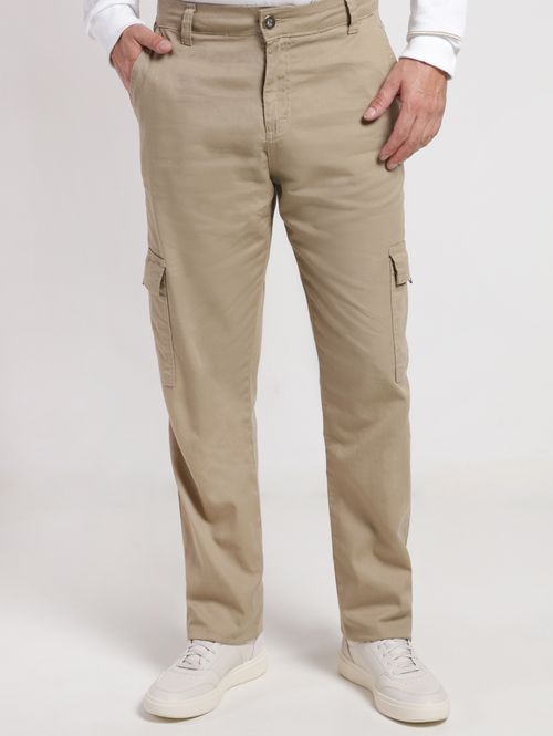 Calça Sarja Cargo Masculina CAQUI