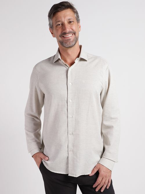 Camisa Manga Longa Elétron Masculina BEGE