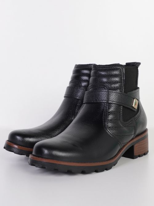 Bota Cano Curto Cities Pegada Feminina PRETO