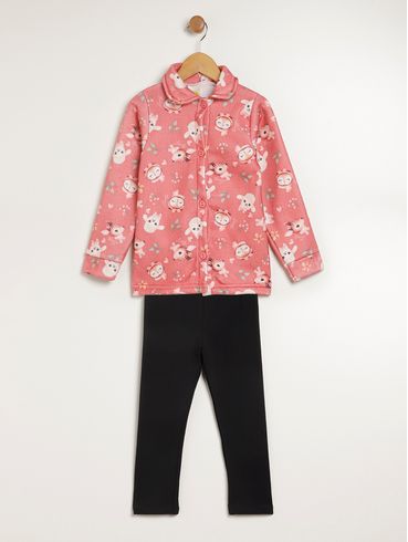 Conjunto Longo Infantil Para Menina - PRETO