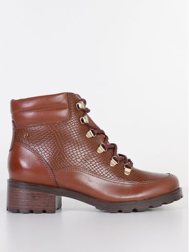Bota Cano Curto Cities Pegada Feminina MARROM