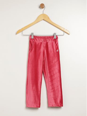 Calça Veludo Infantil Para Menina - BORDO