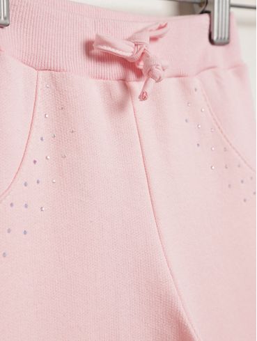 Calça Moletom Infantil Para Menina - ROSA