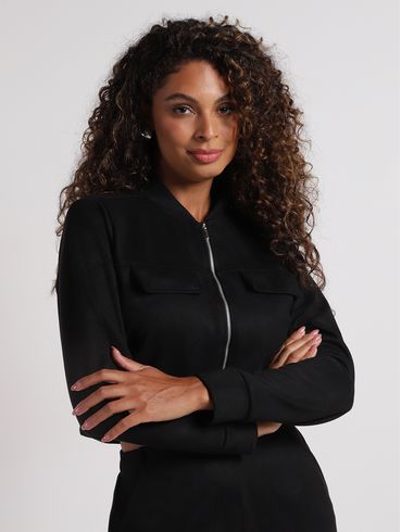 Jaqueta Bomber Autentique Feminina PRETO