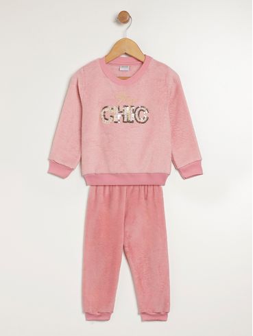 Conjunto Longo Infantil Para Menina - ROSA