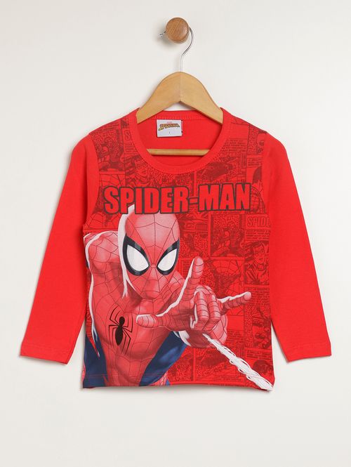 Camiseta Manga Longa Infantil Para Menino - VERMELHO