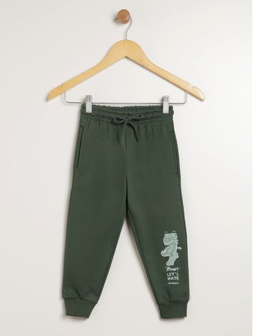 Calça Moletom Infantil Para Menino - VERDE